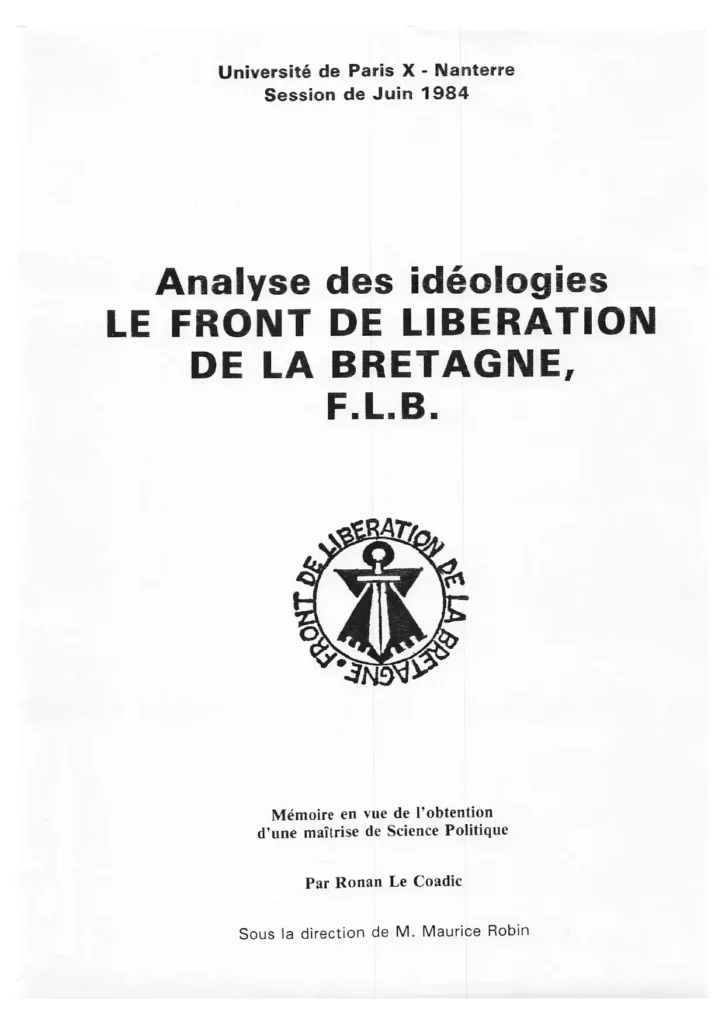 Analyse des idéologies : le Front de libération de la Bretagne
